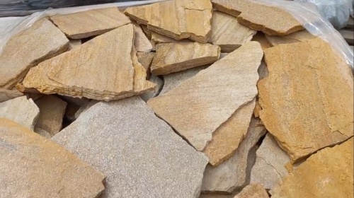 Плитняк златолит жёлтый для цоколя купить в Урае