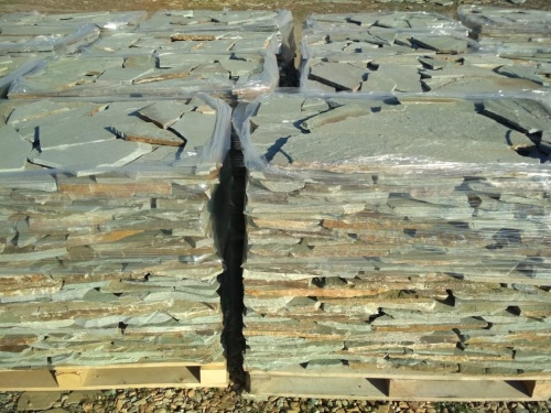 Плитняк златолит зелёный для цоколя, отмостки купить в Урае