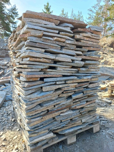 Плитняк златолит серебристый для цоколя, отмостки купить в Урае