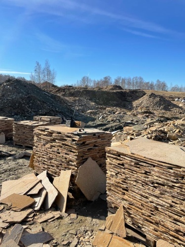 Плитняк златолит жёлтый золотистый для фасада 1,5-3см купить в Урае